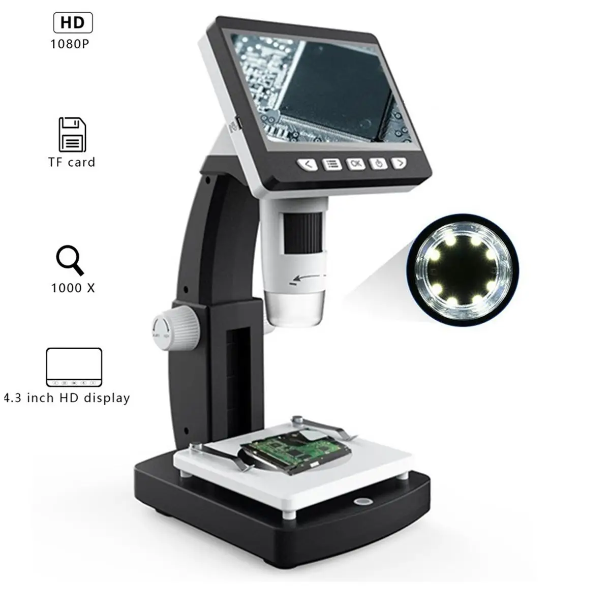 Цифровой микроскоп muchair G710 портативный Настольный светодиодный с разрешением 4