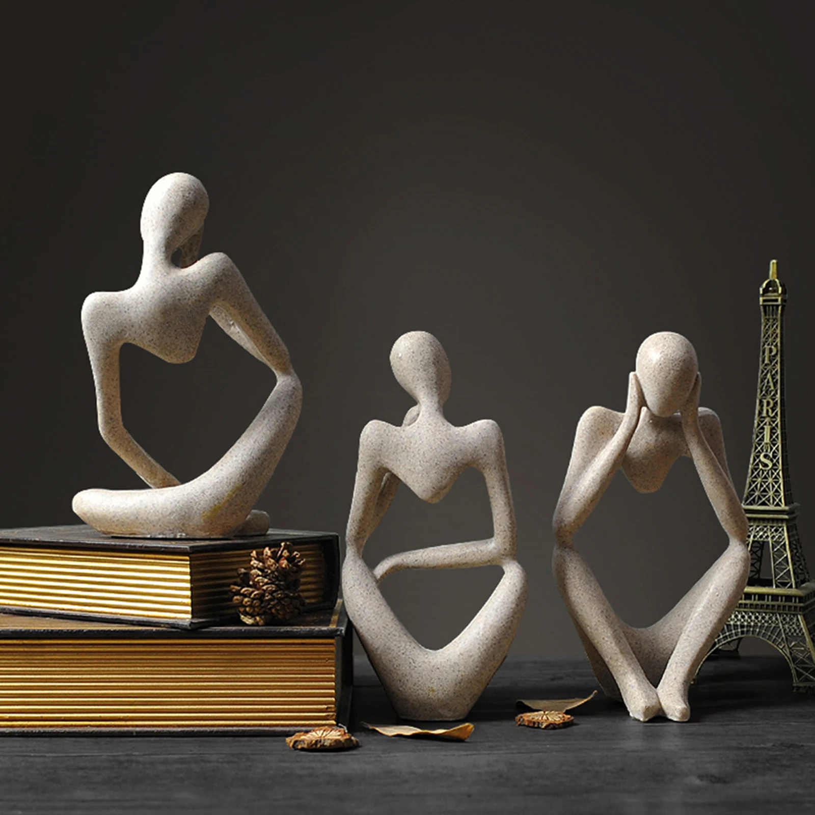 

Resin Statues Nordic Abasract Handmade Crafts Sandston Sandstone Abstract Office Home Household Desktop Decor Character Figurine