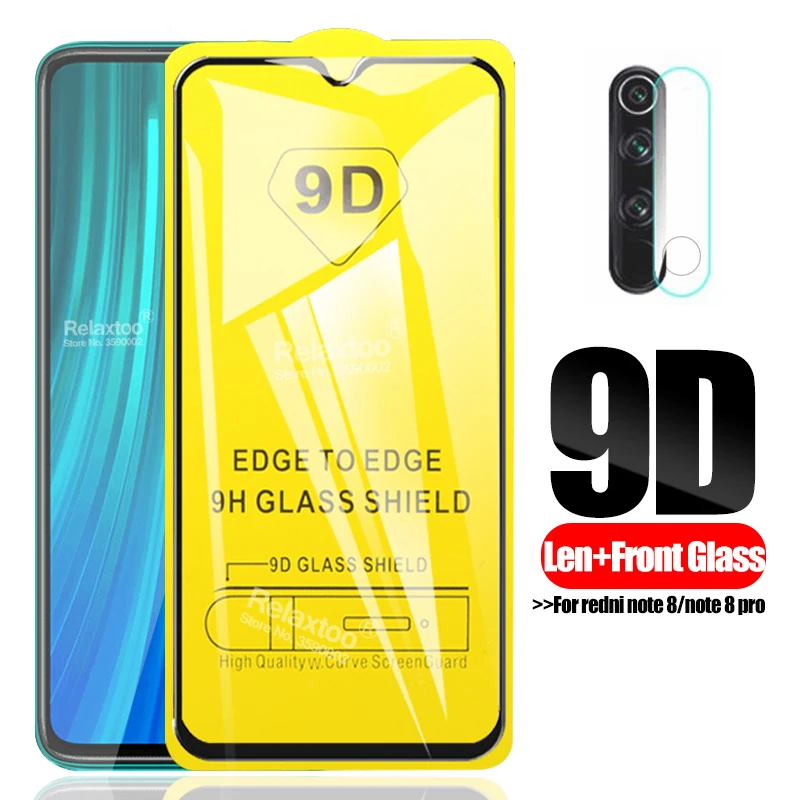 Защитное стекло с полным приклеиванием 9D для xiaomi redmi note 8 pro пленка защиты
