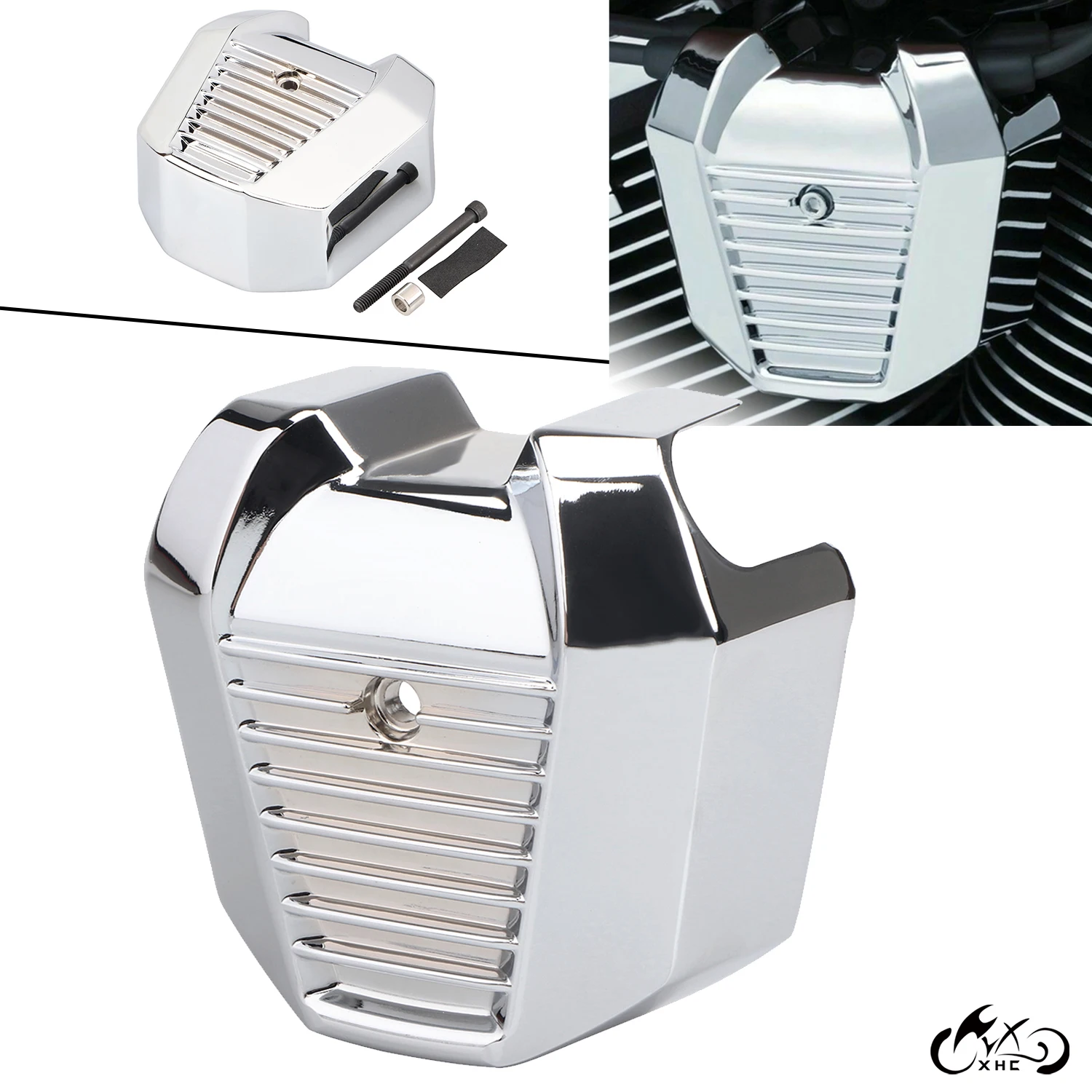 Крышка прецизионной катушки мотоцикла CNC алюминиевый хром для Harley Softail Breakout FXBRS 114