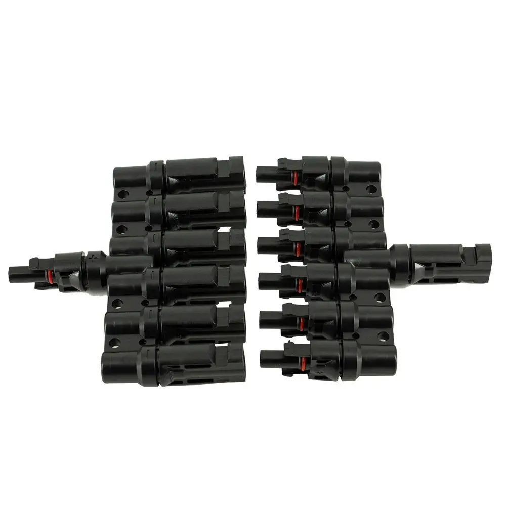 Photovoltaic Connector Electrical Pv 1pair X T Branch Parallel Connection 30a Solar Panel Cable Wire Connect One In Six Out |