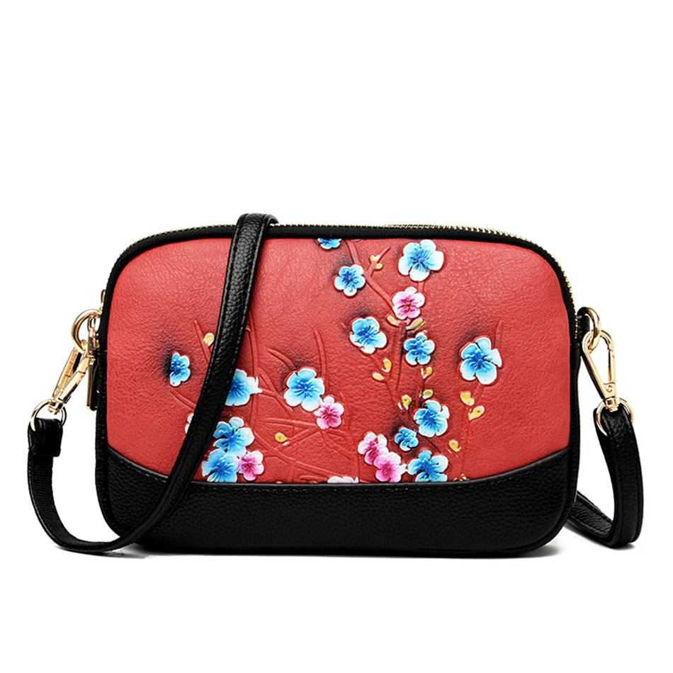 Plum blossom red 16 цветов сумка Клевер на удачу новые роскошные кошельки и сумки женские сумки дизайнерские женские сумки через плечо плечевые сумки для женщин Sac - Цвет: Plum blossom red
