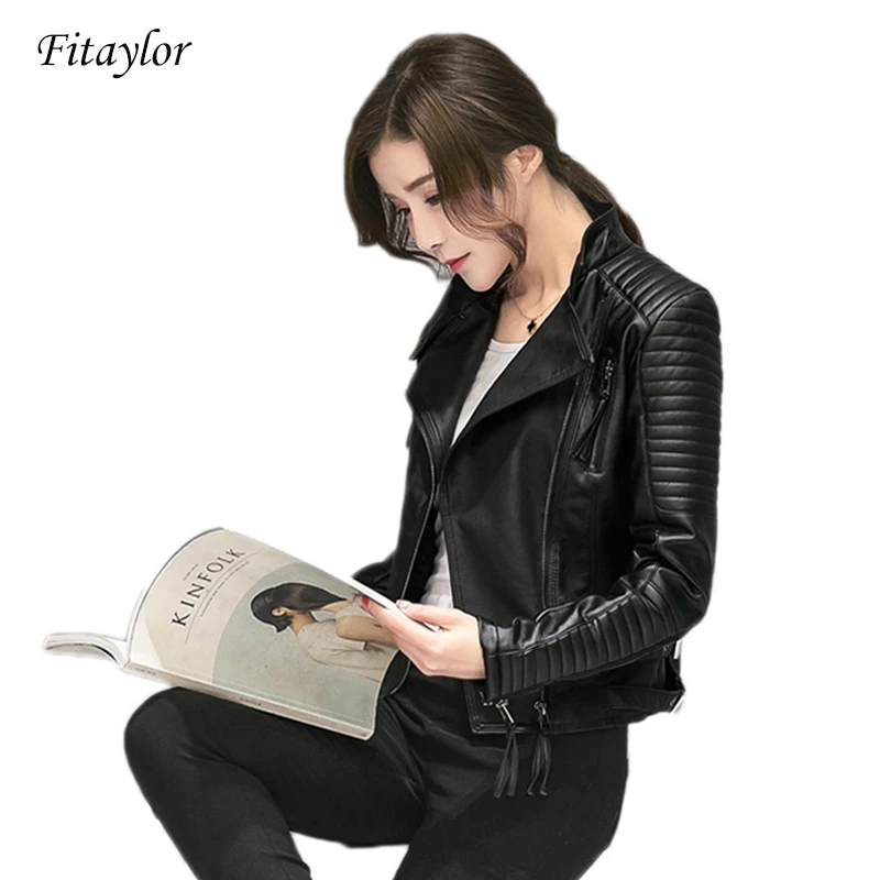 Куртка женская из ПУ кожи на весну осень|leather jacket women|faux leather jacketfaux jackets women |