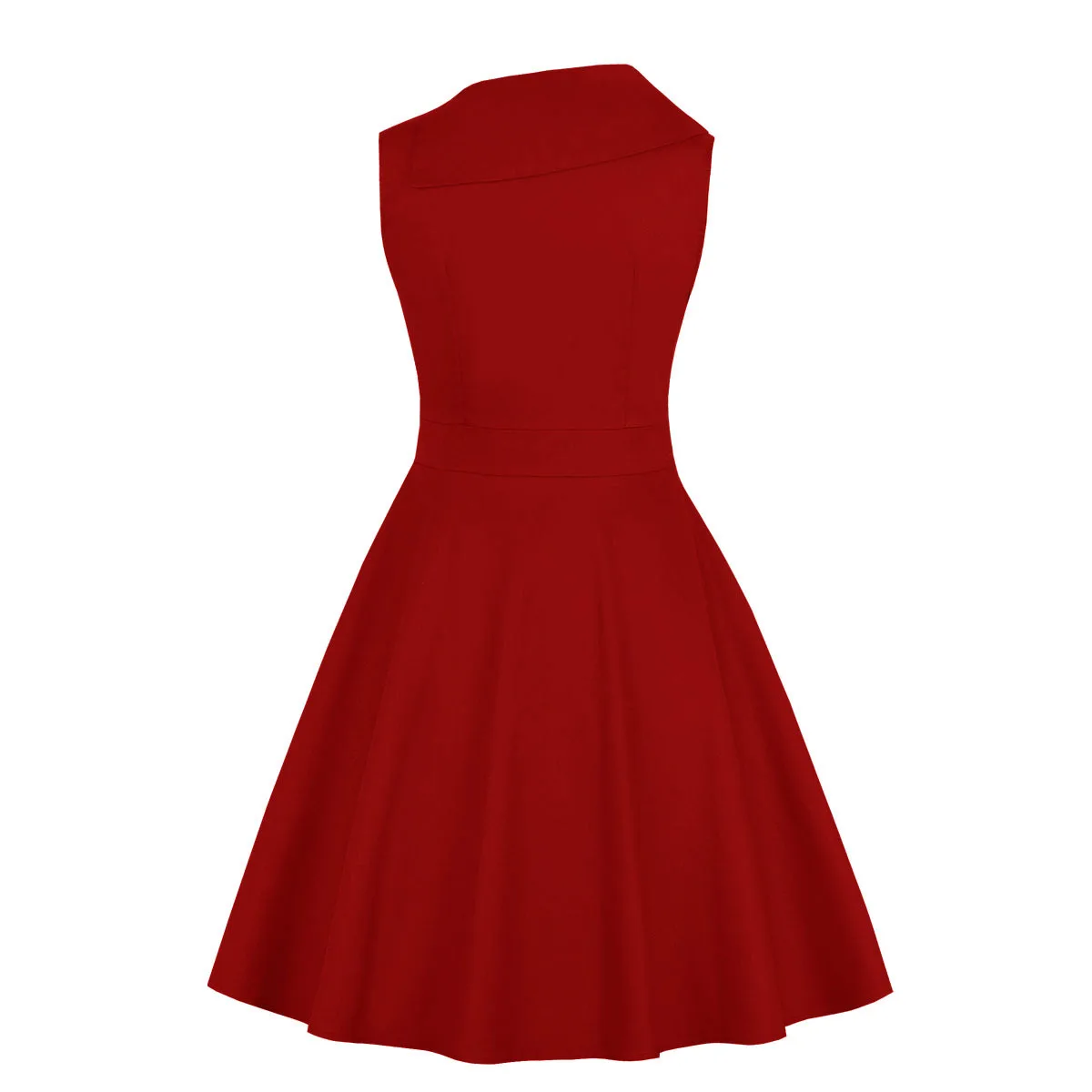 

European station women's round neck solid color temperament slim women's sleeveless dress 1795 banquet dress