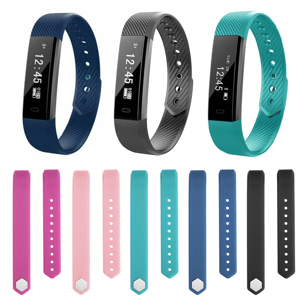 For Veryfit ID115 Adjustable watch Wristband Soft Silicone Replacement Smart Bracelet Wrist Strap Classic Sports Waterproof | Электроника