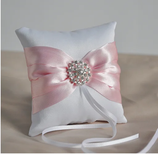 Мини размер 10*10 см атласное кольцо Подушка с Стразы | Дом и сад