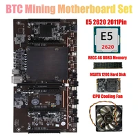x79 h61 btc mining motherboard 5x pci e support 3060 3070 3080 gpu with e5 2620 cpu recc 4gb ddr3 memory 120g ssdfan