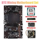 Материнская плата X79 H61 BTC для майнинга, 5X PCI-E поддержка 3060 3070 3080 GPU с процессором E5 2620 RECC 4 ГБ DDR3 ПАМЯТЬ 120G SSD + вентилятор