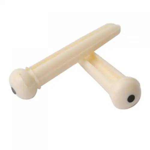 

6pcs Beige Plastic Guitar Bridge Pins with Black Dot for Acoustic Guitar Parts