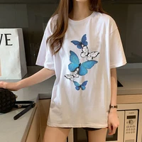 women t shirt harajuku butterfly printed tops casual short sleeve tee shirt oversized t shirt female fashion women clothes