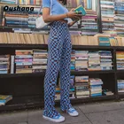 Брюки-карго женские с принтом Tie Dye, винтажные прямые спортивные штаны с завышенной талией в стиле Харадзюку, свободная уличная одежда в стиле ретро, Y2K