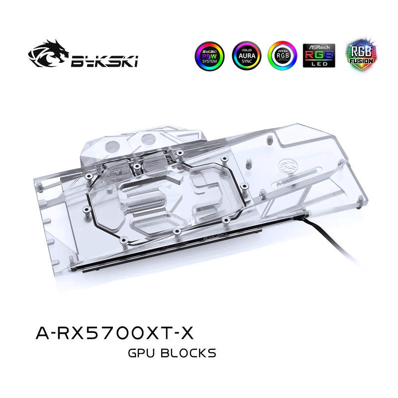 

Bykski Water Block use for AMD Radeon RX 5700 / 5700XT GPU Card / Full Cover Copper Radiator Block/3PIN 5V A-RGB / 4PIN 12V RGB