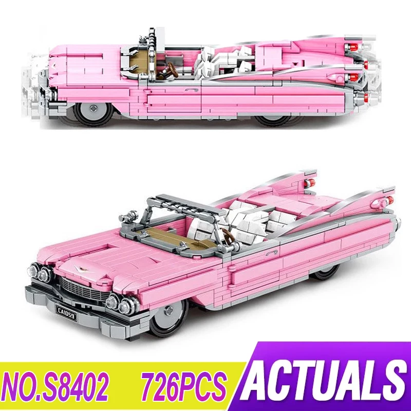 

Блоки Sembo, 726 шт., розовый Трансформер Автомобиля, совместимый с скоростными чемпионами, Строительные кирпичи, развивающие игрушки, рождеств...