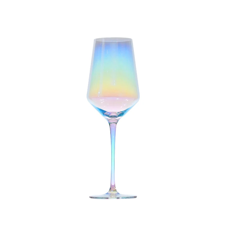 

Rainbow Transparent Glass Goblet Crystal Wine Whiskey Champnge Cups Drinkware