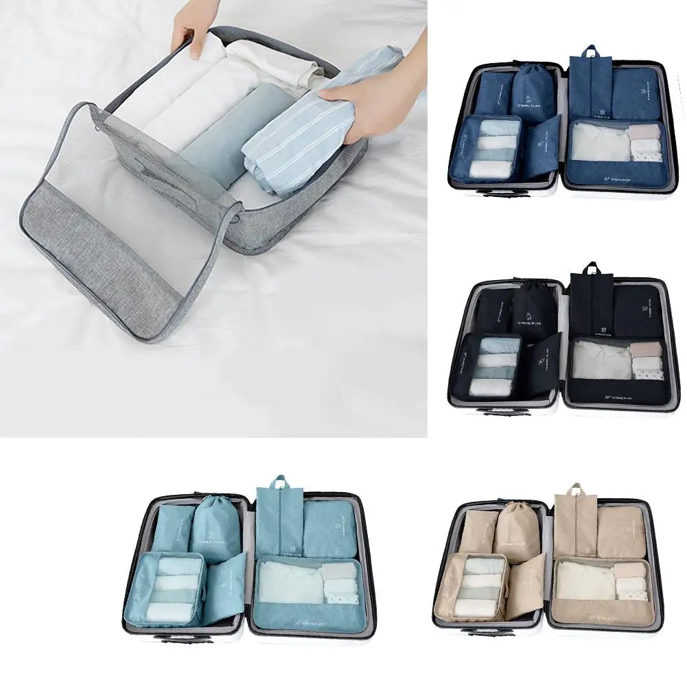 Дорожная сумка для хранения из семи предметов портативная водонепроницаемая