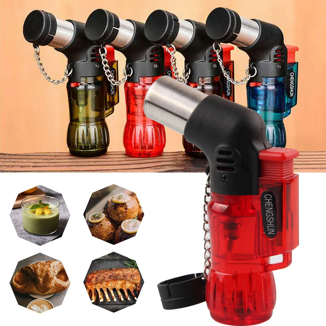 

Flame Butane Jet Torch Cigarette Windproof Lighter Lgnition Burner Random Color
