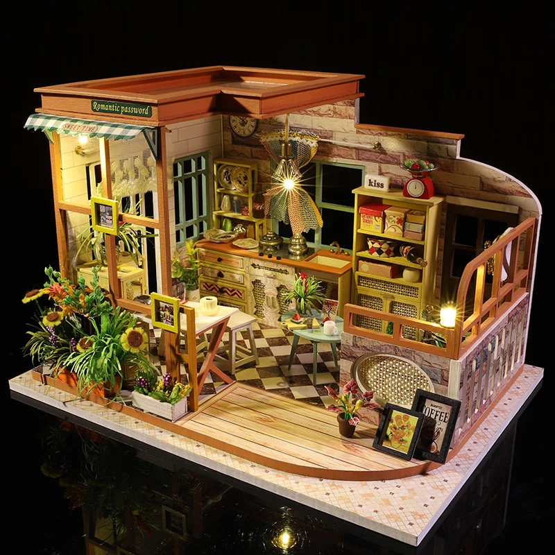 

Casa Doll House Furniture Miniature Dollhouse DIY Miniature House Room Box Theatre Toys for Children Casa Dollhouse S02B