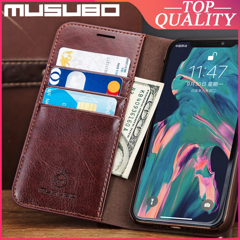 Чехол Musubo из натуральной кожи для iPhone 11 Pro Max XS XR 7 Plus 8 6S 6|Бамперы| |