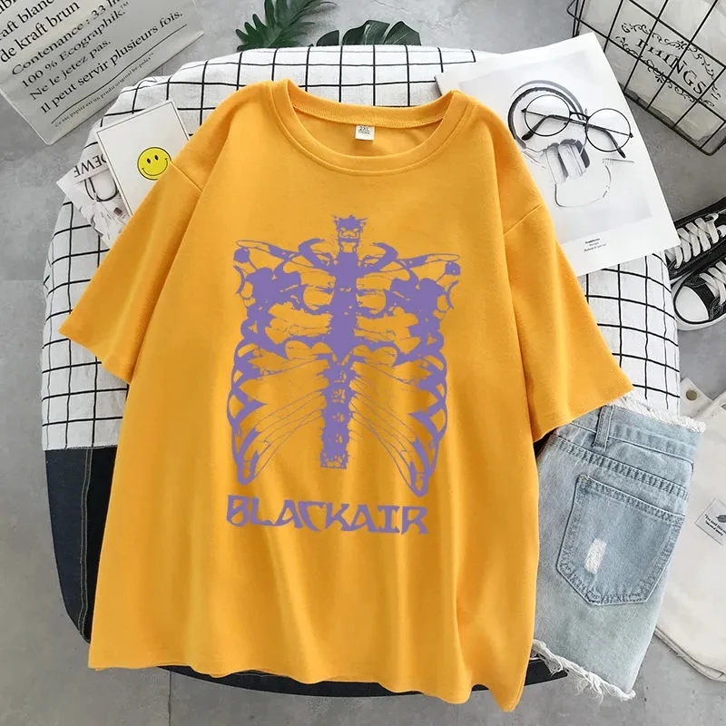 

Printed T-shirt short-sleeved women loose 2021 summer Korean street thin casual top Harajuku Punk T-shirt clothes vintage size