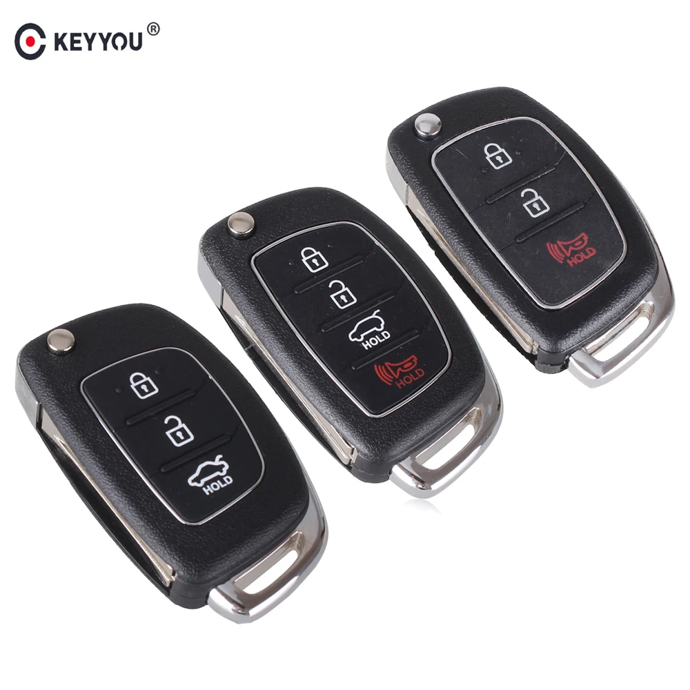 Раскладной чехол KEYYOU 10X для Mistra Hyundai HB20 Santa Fe IX35 IX45 Accent Verna 3/4 кнопочный раскладной