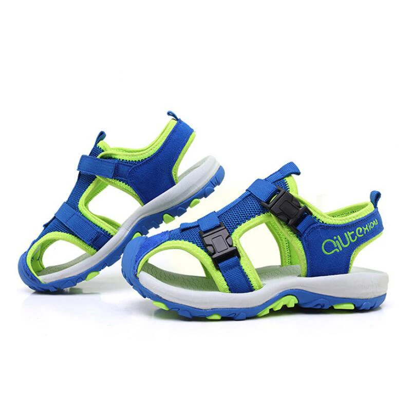 Сандалии детские кожаные для мальчиков и девочек модные пляжные босоножки