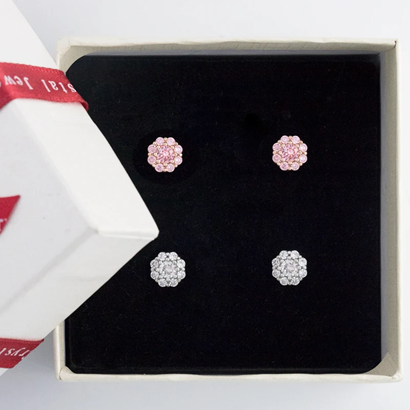 Женские серьги-гвоздики из титана и нержавеющей стали золотистого цвета |