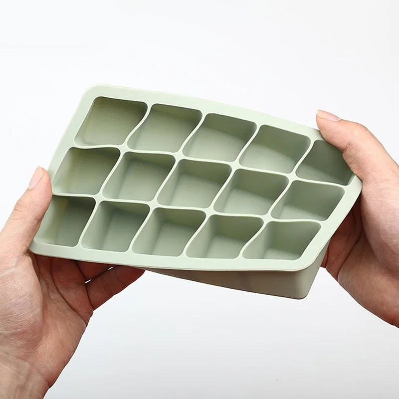 Силиконовая форма для льда 6/15 ячеек гибкий поддон с крышкой напитков бара