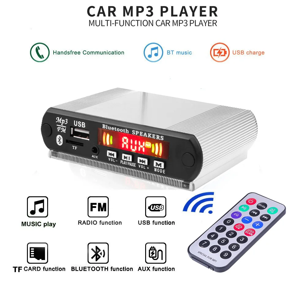 Автомагнитола 1 DIN 5 12 В Bluetooth FM USB TF 3 мм|Автомобильные радиоприемники| |