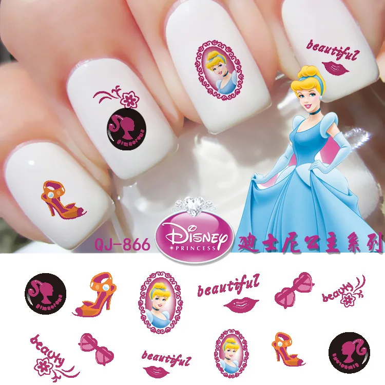 3 листа 12 Тип снежные и ледяные принцы детские 3D наклейки для ногтей Дизайн
