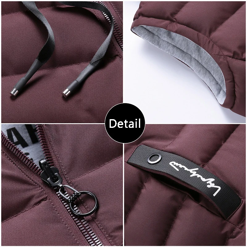 Брендовый мужской жилет зимние куртки без рукавов пуховик с капюшоном теплая