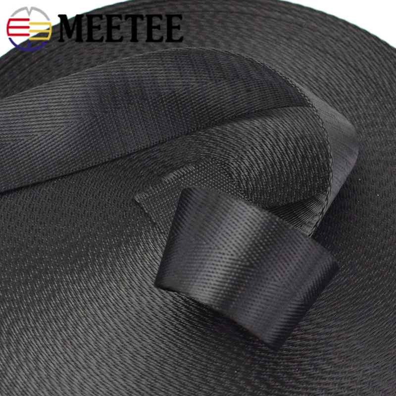 Черная нейлоновая тесьма Meetee 5 метров 25/32/38/50 мм рюкзак сделай сам с узором в