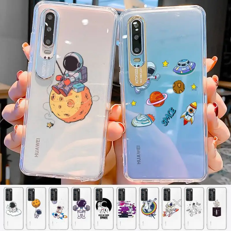 

MaiYaCa Cute Cartoon Astronaut Planet Star Phone Case For Huawei P 20 30 40 pro lite Psmart2019 Honor 8 10 20 Y5 6 2019 Nova3E