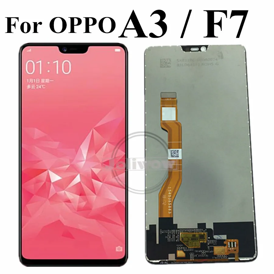 F7 lcd для OPPO A3 lcd дисплей с кодирующий преобразователь сенсорного экрана в сборе Замена для Oppo F7 CPH1819 CPH1821/A3 CPH1837