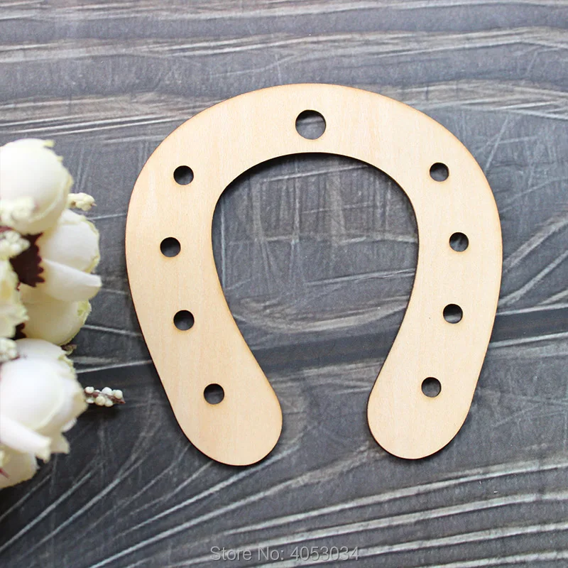 Wooden Horse Shoe Craft Shapes Plywood Wedding Decoration Animal Farm | Дом и сад