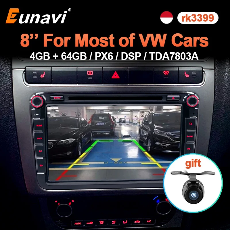 Eunavi Android Автомобильный мультимедийный плеер для Фольксваген Гольф Поло Шкода