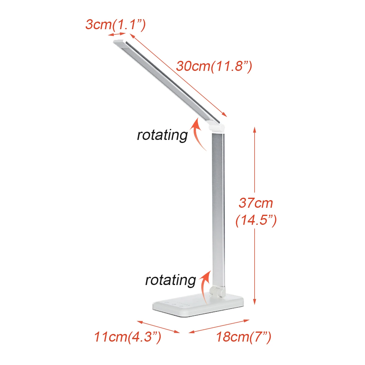 

Wireless Charging Led Desk Lamp Eye Protection Reading Table Lamp With Timing Function Touch Control Usb Foldable Table Lamp