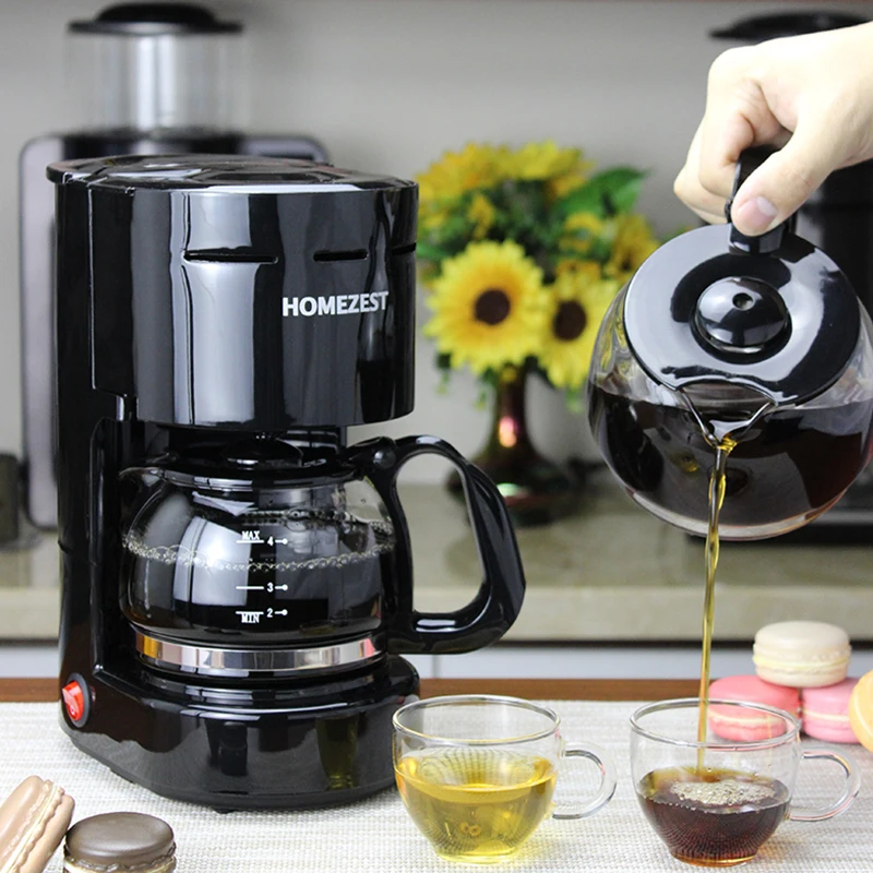 

PP Food Grade 0.65L 4-6 Cups Filter Coffee Maker Mini Household Drip Coffee Machine