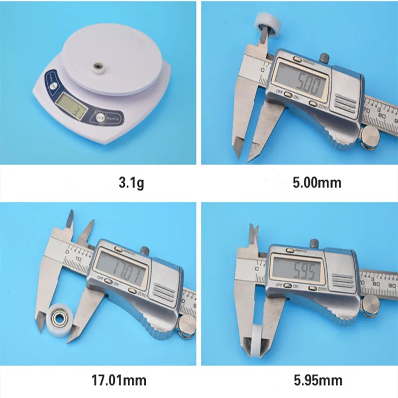 Плоские роликовые подшипники 695ZZ POM 5x17x6 мм