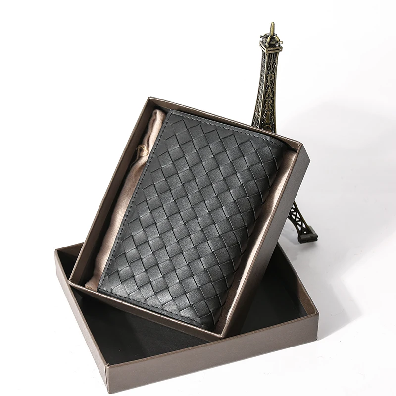 

Long woven organ card bag wallet integrated bag men's multi card position leather multi-functional large capacity card bag women