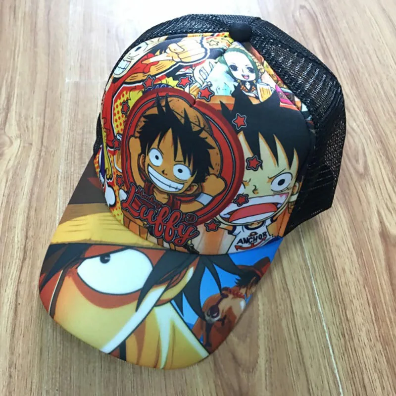 One Piece Anime Monkey D. Luffy бейсболка s Регулируемая Повседневная сетчатая Кепка|Мужские