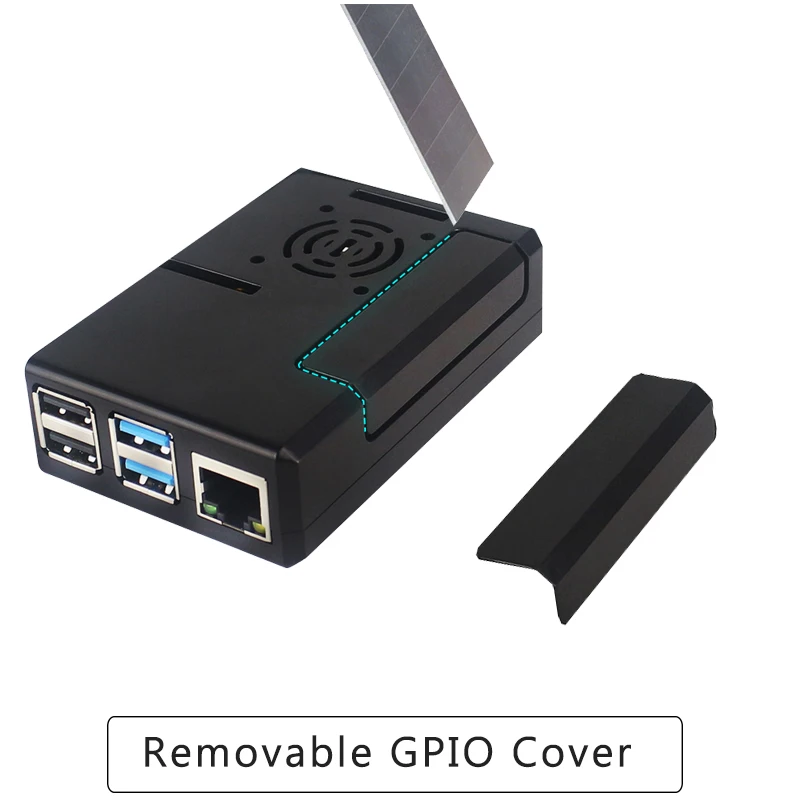 Чехол Raspberry Pi 4 из АБС-пластика съемный чехол GPIO прозрачный черный корпус