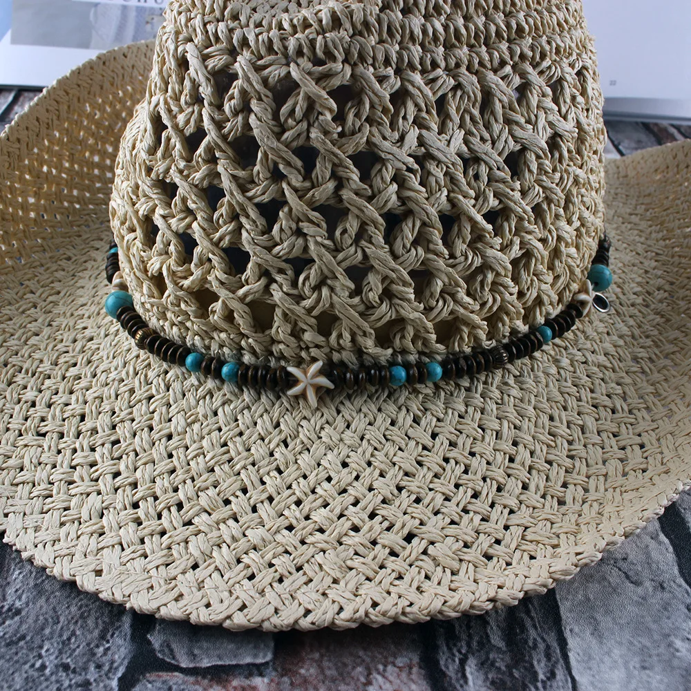 

Bohemian Hats Wedding Accessories Jazz western cowboy straw hat GYPSY Headpiece DH048