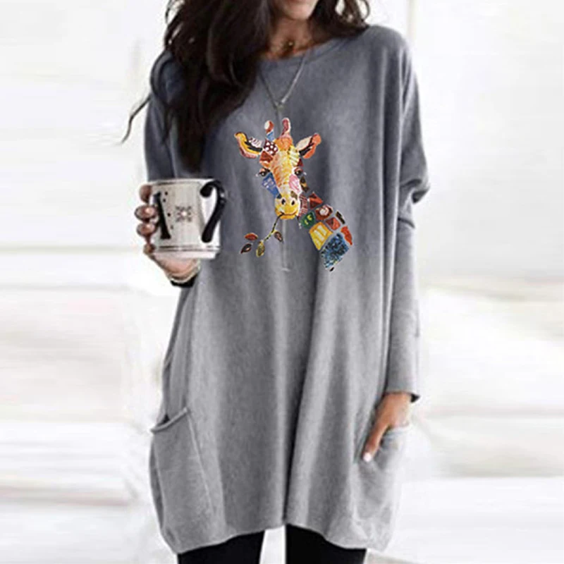 Женская осенне-зимняя Базовая футболка 5XL с V-образным вырезом и длинным рукавом