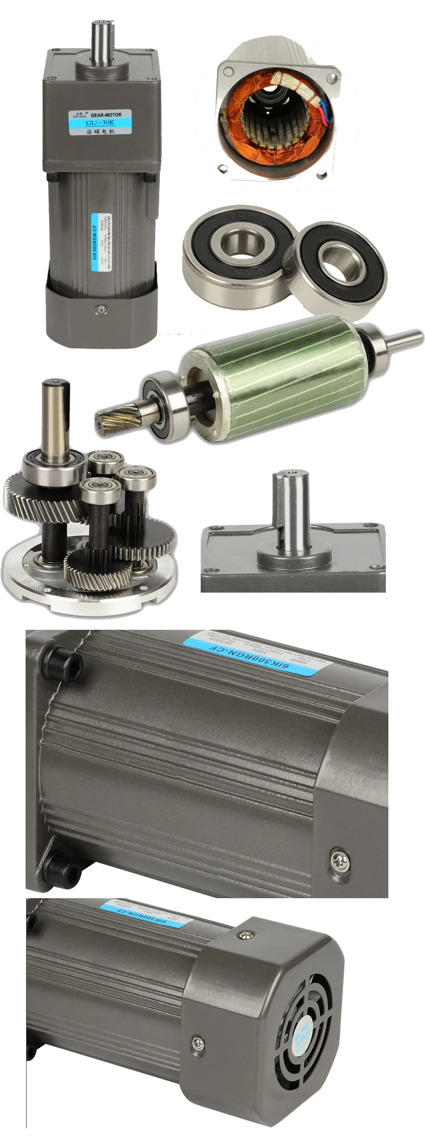 Редуктор переменного тока 380 В 200 Вт с высоким крутящим моментом Реверсивный