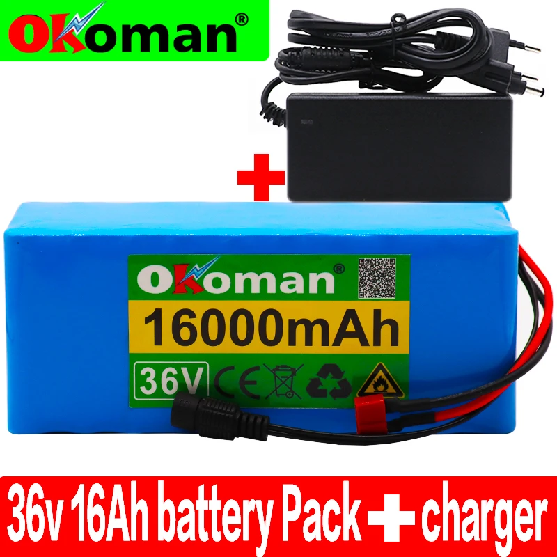 36V батарея 10S4P 16Ah 18650 литиевая 500W высокой мощности 42V 16000mAh Ebike Электрический