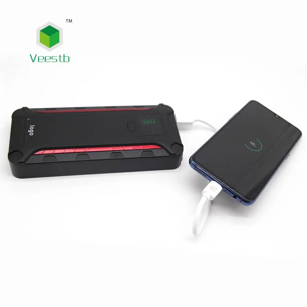 

Outdoor Portable Car Jumper Booster 10000mAh 12V Power Bank With LCD Screen Emergency Jump Starter