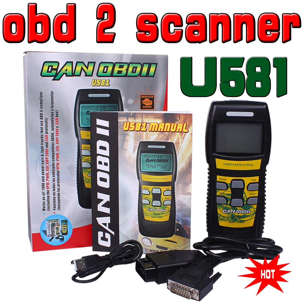 2021 Newest Original U581 Scanner Live Data Code Reader OBD2 CAN BUS Scan Tool OBD II Diagnostic Tool Free Update