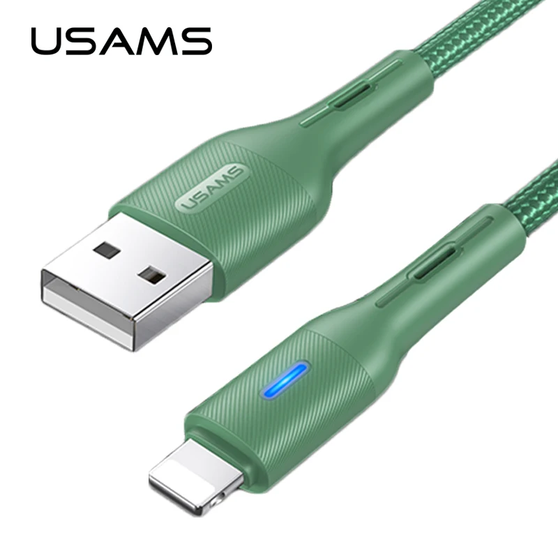 Usb кабель USAMS Smart Power off для iPhone 11 pro max xs 8 7 6s 5 быстрой зарядки и синхронизации данных