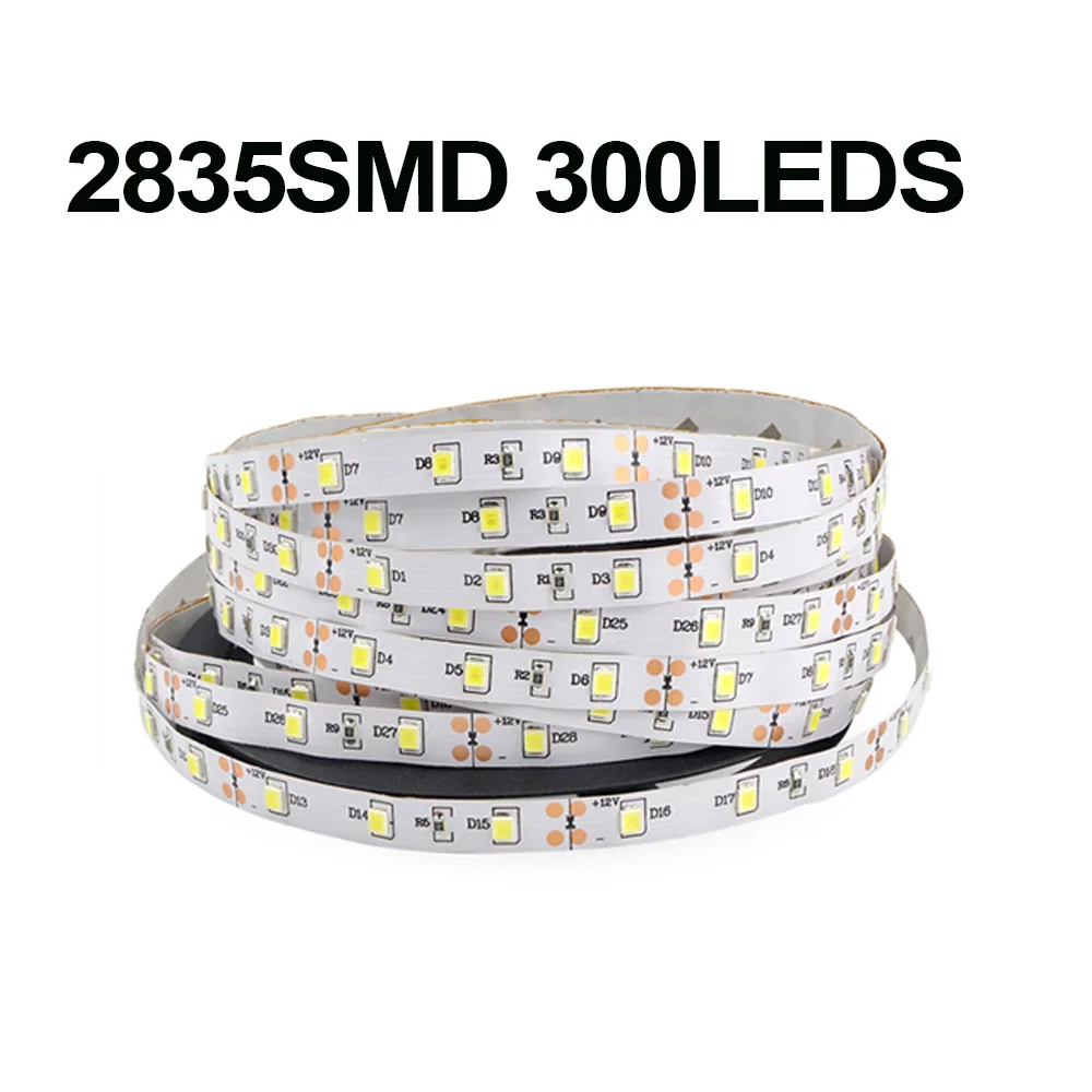 2835SMD 300LEDS SMD 4040 2835 5050 Светодиодная лента DC 12V 120 светодиодный s/m 60 светодиодный s/m 5M гибкая лента Лампа Домашнее украшение не водонепроницаемый - Испускаемый цвет: 2835SMD 300LEDS
