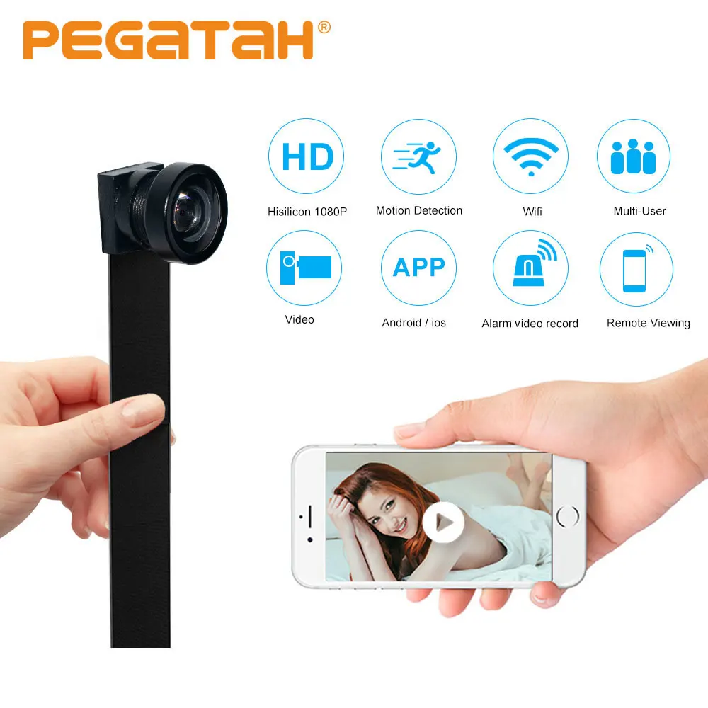 C3-2.8 HD 1080P Мини ip-камера, Wi-Fi, удаленный мониторинг, сигнализация, push-сообщение, запись, поддержка TF карты, Макс. 128G, ip-камера - Цвет: C3-2.8